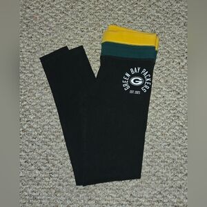 PINK By Victoria's Secret Green Bay Packers Leggings Women's Size XS